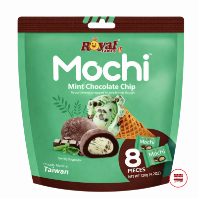 Royal Family Mochi Mint Chocolate Chip (120g, 8 Pieces)