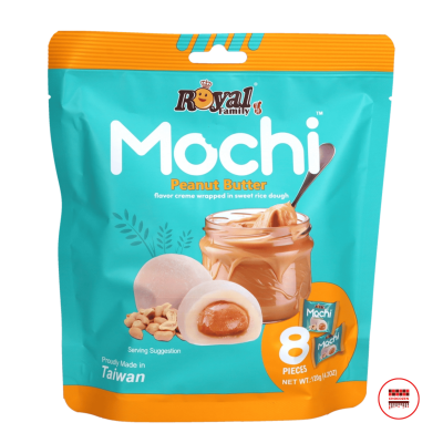 Royal Family Mochi Peanut Butter Vegan (120g, 8 Pieces)